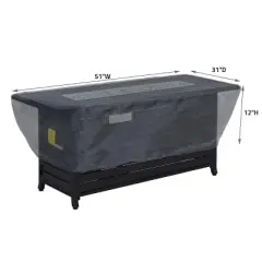 Summerset Shield Fire Pit Cover Ultimate Protection for Your Outdoor Furniture Rectangle Mercury