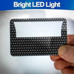 5 Star Super Deals 4 LED Credit Card Magnifying Glass Compact Slim Size 3X Magnifier Illuminated Lens Wallet Reader - Crafts Portable Travel