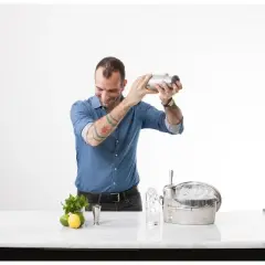 Crafthouse by Fortessa 11 Inch Two-Piece Polished Boston Cocktail Shaker, Stainless