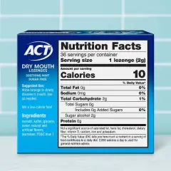 ACT Dry Mouth Lozenges Soothing Mint - 3.7oz/36ct