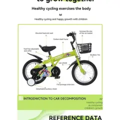 NicBex 18" Kids Bike with Detachable Auxiliary Wheels for Girls & Boys Aged 5-10,Height 45-57",Carbon Steel Frame,Heavy Duty Front Basket