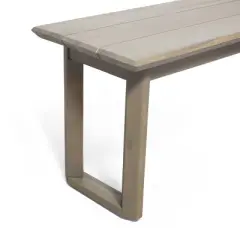 Nibley Outdoor Acacia Wood Dining Bench Gray - Christopher Knight Home