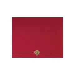 Great Papers Classic Crest Certificate Holders 12" x 9.38" Red 5/Pack 5 Packs/Carton  (903031PK5)