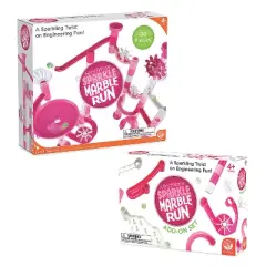 MindWare Sparkle Marble Run 70 Pieces Plus Add-On Set - Building