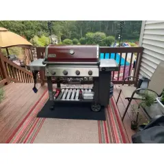 Heavy-Duty 3ft x 4ft Black Grill Mat