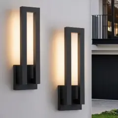 C Cattleya 22.5in Matte Black Integrated LED Outdoor Wall Light