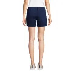 Lands' End Women's Mid Rise Starfish Knit 7" Utility Shorts