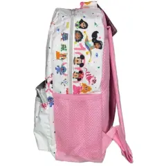 Disney 100 Nylon Pink & White Backpack 16" School Bookbag for Girls ages 3+