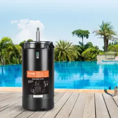 VEVOR 1.5 HP Pool Pump Motor, 56J Frame, 115V(13.6 Amps)/230V(6.8 Amps) 3450 RPM, 60Hz, 1.3 Service Factor, 90&mu;F/250V Capacitor