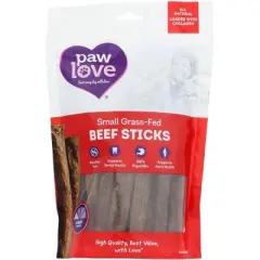 Paw Love Small Grass-Fed Beef Sticks - Case of 6/18 ct