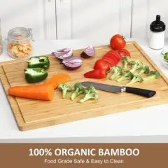 Extra Large Bamboo Cutting Board for Kitchen, Over the Sink Cutting Board, Heavy Duty Wood Butcher Block Chopping Board