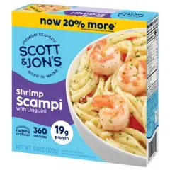 Scott & Jon's Shrimp Scampi Pasta Bowl Frozen Meal - 9.6oz