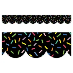 Creative Teaching Press&reg; Core Decor Sprinkles on Black EZ Border, Bulletin Board Border, 48 Feet Per Pack, 3 Packs