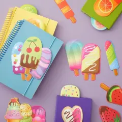 Paper Junkie 120-Pack Bulk Ice Cream Bookmarks for Students, Classroom Supplies, Cute and Colorful, 6 in, Ages 3-14