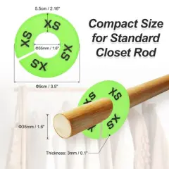 Unique Bargains Hanging Clothes Round Pre-printed Clothing Rack Dividers 40 Pcs