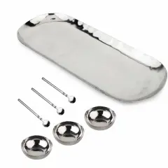 Inox Artisans Hammered 7 Pc. Condiment Set