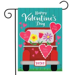 Briarwood Lane Garden Flag 12x18 For Outdoor Happy Valentine's Pickup For Valentine's Love Truck Garden Flag Flags For Outside