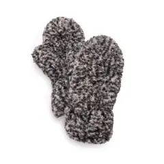MUK LUKS Women's Shearling Mitten Accessories, Frosted Black, OS