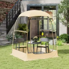 Tangkula 4.2 x 4.2 FT Instant Pop up Tent Weatherproof Shelter Sports Tent for 1-2 People