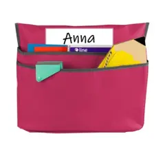 C-Line Products Inc Large Chair Cubbie, 17", Sunset Red, Pack of 2