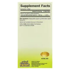 Natural Factors Whole Earth & Sea&reg;, Pure Food, Sunflower Vitamin E, 268 mg, 90 Softgels