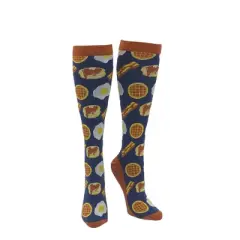 Breakfast Foods Funny Novelty Compression Socks for Women Adult Size - Crazy Dog Compression Socks Gift for Mom
