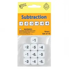 Koplow Games Subtraction Dice, 10 Per Pack, 3 Packs