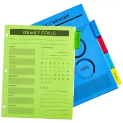 Avery Dividers for 3 Ring Binders, 5-Tab Binder Dividers, Plastic Binder Dividers, Insertable Big Tab, Multicolor, 3 Sets (71900)