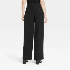 Women's High-Rise Relaxed Fit Full Length Baggy Wide Leg Trousers - A New Day&trade;