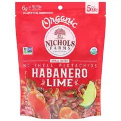 Nichols Farms No Shell Pistachios Habanero Lime - Case of 12/5 oz