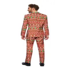 Suitmeister Men's Christmas Suit - Red Christmas (Mp Only) - Red