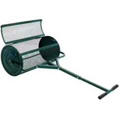 SKRAN 24-Inch Rotating Drum Compost Screen,Compost Spreader Metal Mesh,T Shaped Handle for Planting Seeding,Lawn Care Manure Spreaders Roller