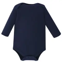 Hudson Baby Infant Boy Cotton Long-Sleeve Bodysuits 5pk, Handsome Little Man