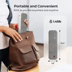 PeriPage Portable Bluetooth Thermal Printer: US Letter & A4 Thermal Paper, Android Compatible, iOS, Laptops -  Inkless Mobile Office Printer