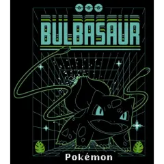 Boy's Pokemon Bulbasaur Retro Grid T-Shirt