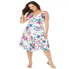 Jessica London Women&rsquo;s Plus Size Floral Print Dress