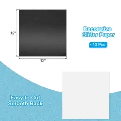 Unique Bargains Glitter 250gsm Sparkly Gold Card Stock Gold 10 Pcs