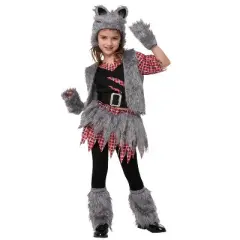 Joyfy Girls' Werewolf Halloween Costume &ndash; Fierce & Howling Halloween Outfit Set  Complete Set