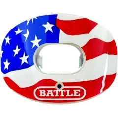 Battle Sports Chrome American Flag 2.0 Oxygen Lip Protector Mouthguard