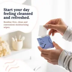 CorneaCare Rise, Cleansing & Moisturizing Eyelid Wipes with Hyaluronic Acid for Dry Eye Relief - 15ct