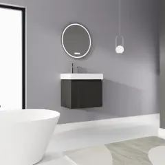 24'' Floating Bathroom Vanity with Sink, Single Sink Bathroom Vanity for Small Space, Wall Mounted Bathroom Vanity Combo Set For Home Bathroom