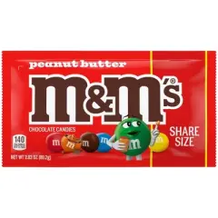 M&M's Peanut Butter Share Size Chocolate Candy - 2.83oz