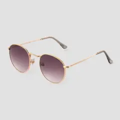 Women's Narrow Metal Round Sunglasses - Universal Thread&trade; Gold