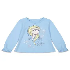 Disney Princess Anna Elsa Frozen Girls Graphic T-Shirt and Leggings Outfit Set Toddler to Big Kid