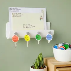 Juvale 100 Pack Round Paper Key Tags with Split Ring Label for Lockbox, Storage, Backpack, 5 Bright Colors, 1.2 in