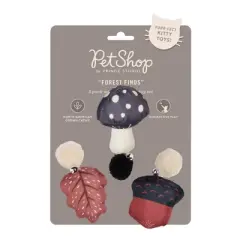 PetShop by Fringe Studio Forest Finds Canvas Cat Plush Toy Set - 3pc