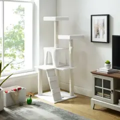 Sam's Pets Sam 50" White Cat Tree