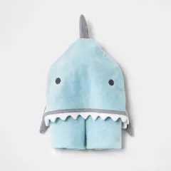 Baby Boys' Critter Shark Hooded Towel - Cloud Island&trade; Blue