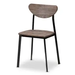 5pc Ornette Mid Century Modern Matte Frame Dining Set Light Brown - Baxton Studio