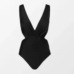 Women's V Neck Cutout One Piece Swimsuit - Cupshe